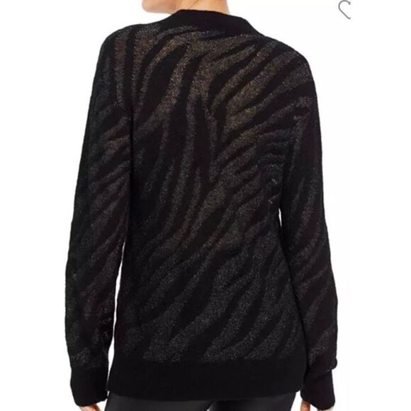 Rag & Bone Germain Metallic Zebra Striped Sweater - Picture 2 of 6
